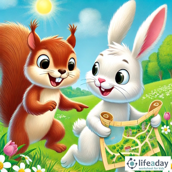 การ์ตูนสำหรับเด็ก ในรูปแบบ นิทานการ์ตูนสองภาษา เรื่อง The Adventure of Benny the Bunny หน้า 2